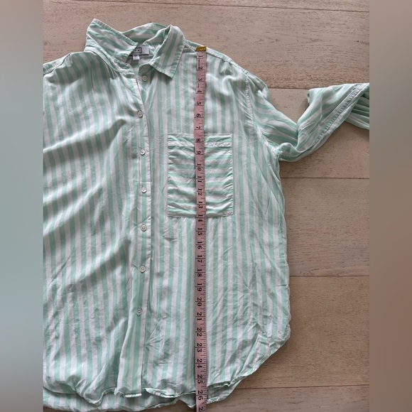 AYR The Deep End Striped Silk Top L - Picture 7 of 7